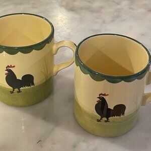 Two (2) Vintage Zeller Keramik (Ceramic) Coffee or Tea Mug. 3&1/4 inches tall.